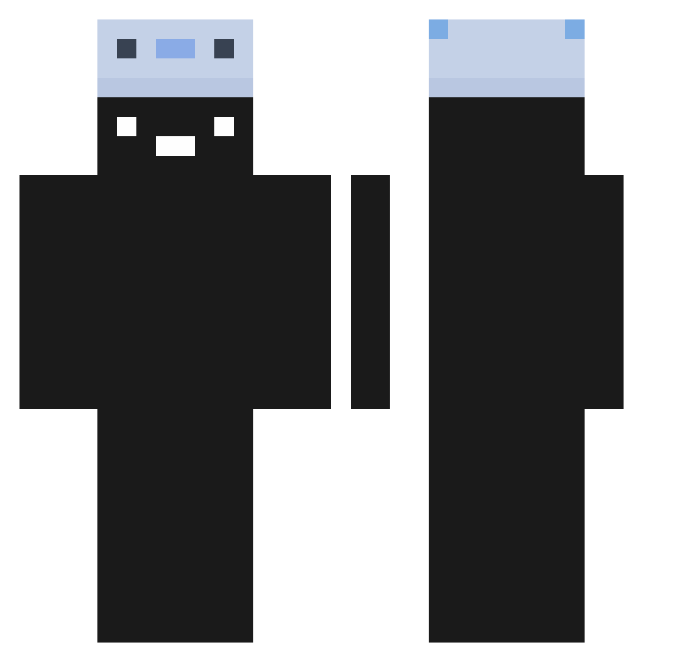 FancySaucer Minecraft skin, front and back view