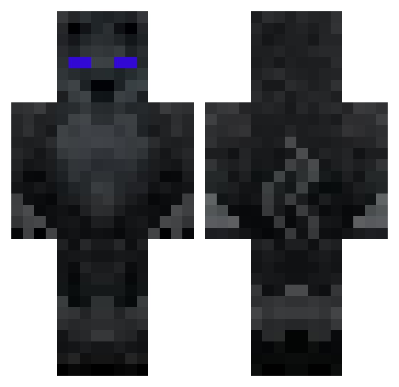 pottedwithblades Minecraft skin, front and back view