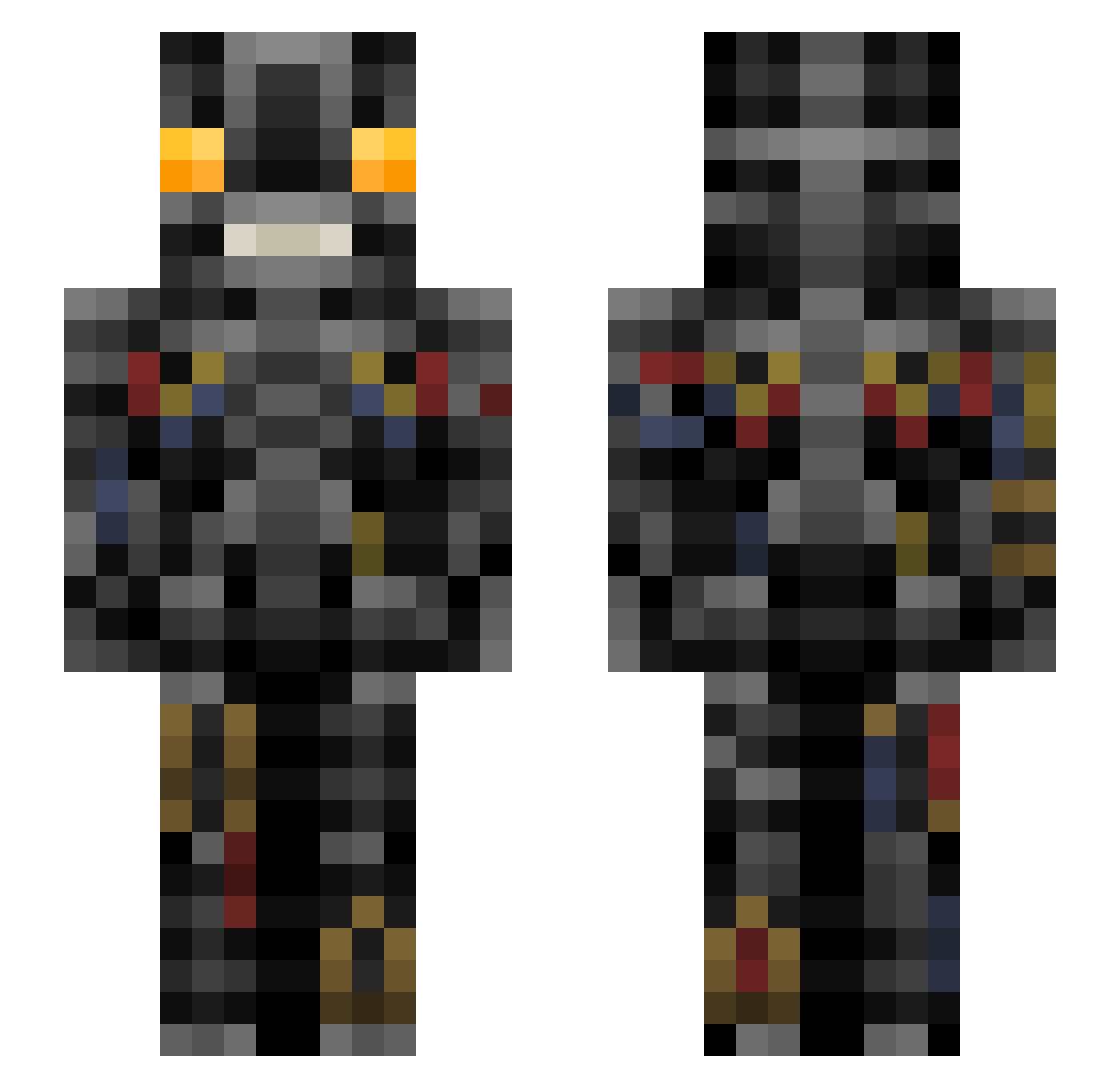 HaleyIsAnEgg Minecraft skin, front and back view