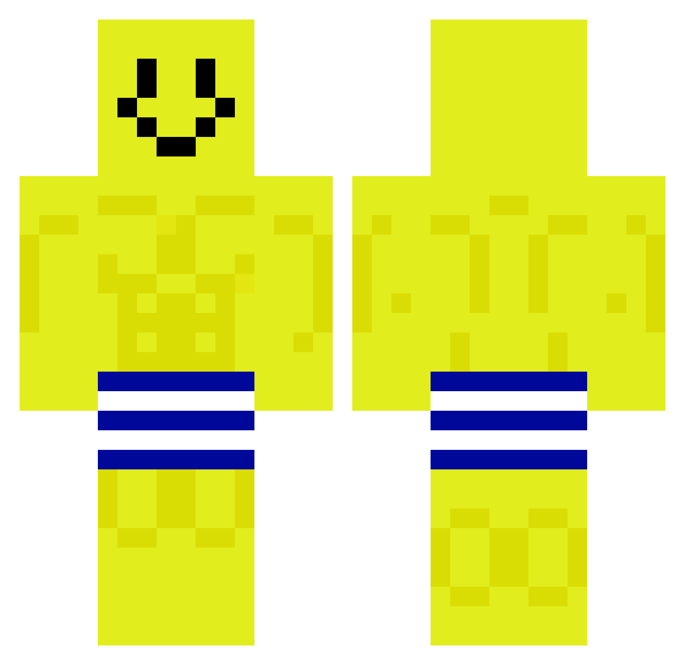 Telmazo Minecraft skin, front and back view