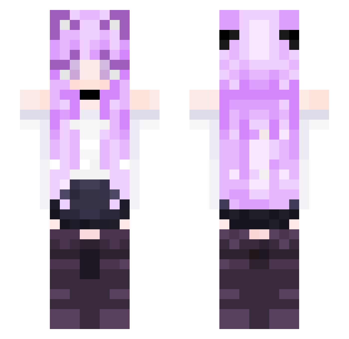 koenne Minecraft skin, front and back view