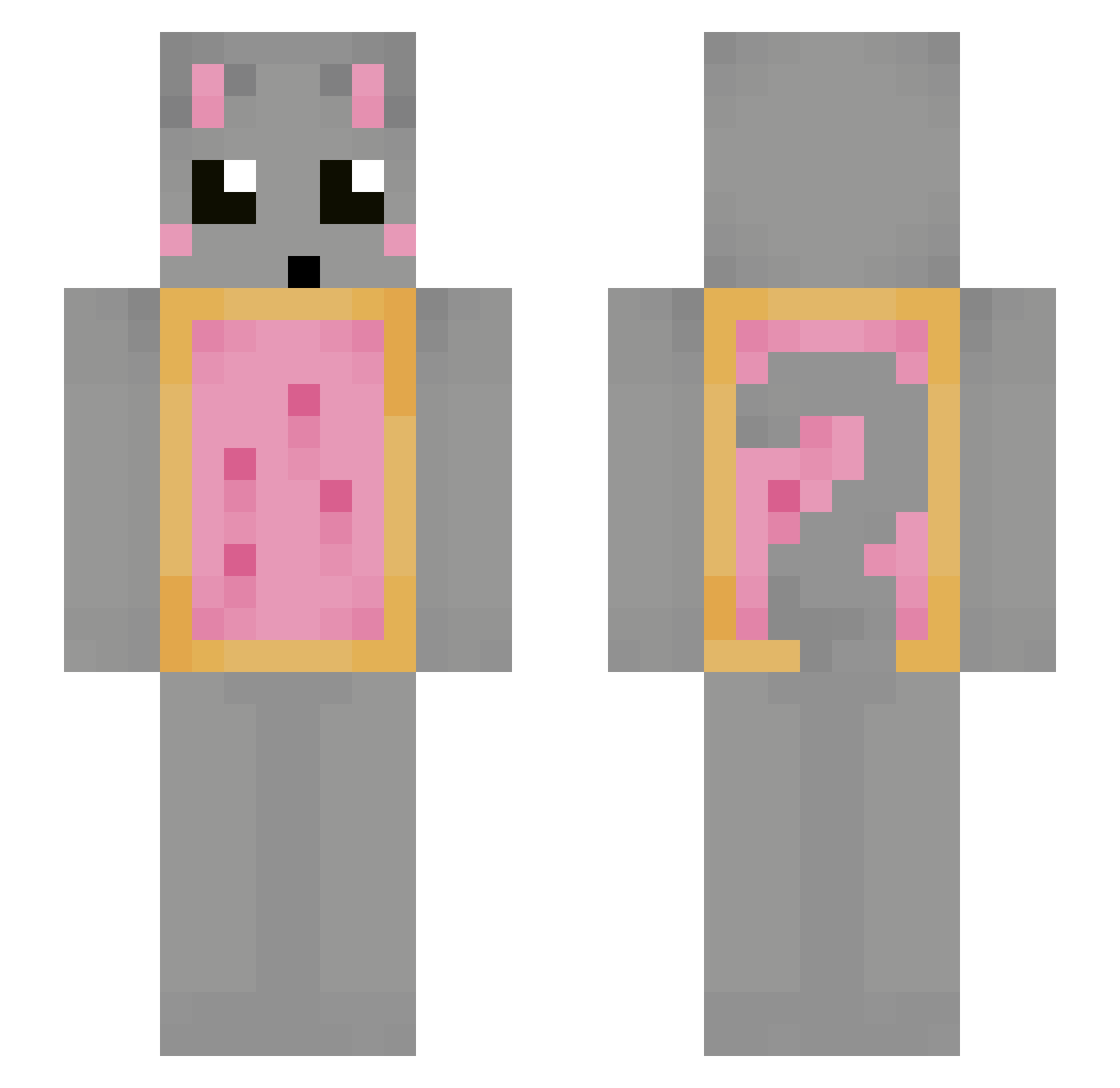 IHasHugeOne Minecraft skin, front and back view