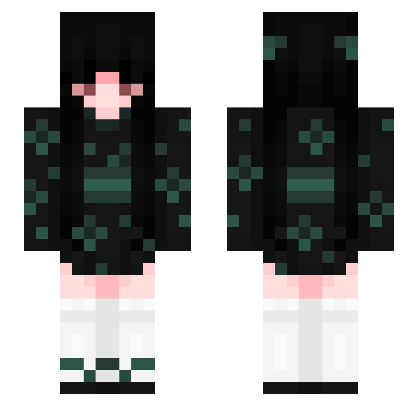YoungDalu Minecraft skin, front and back view