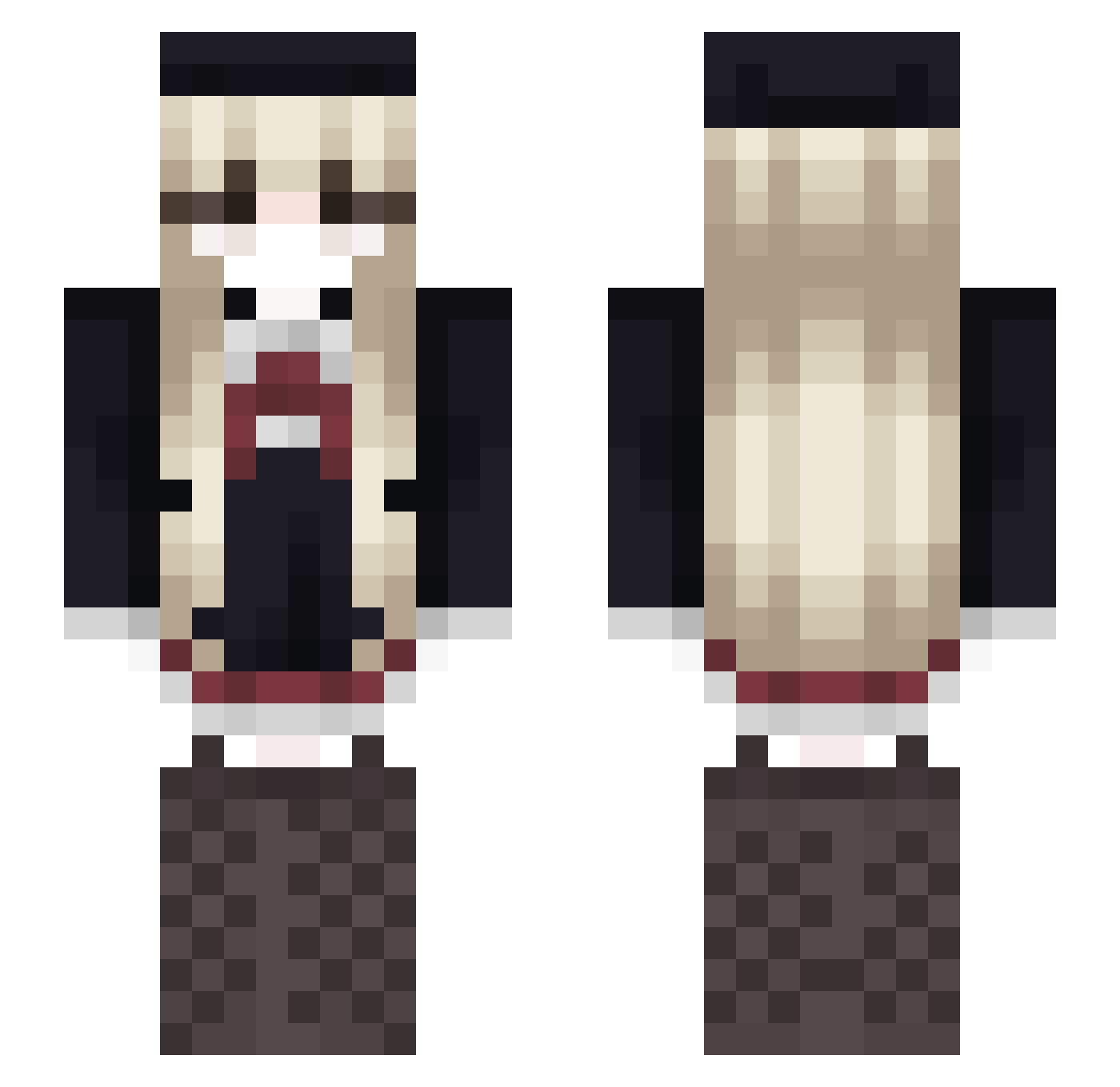 Soso4222 Minecraft skin, front and back view