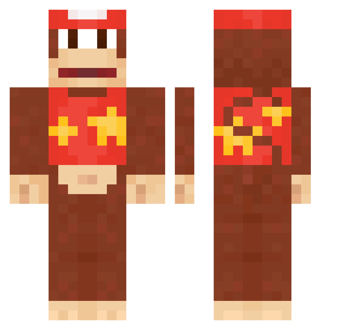 ToxicTouchX Minecraft skin, front and back view