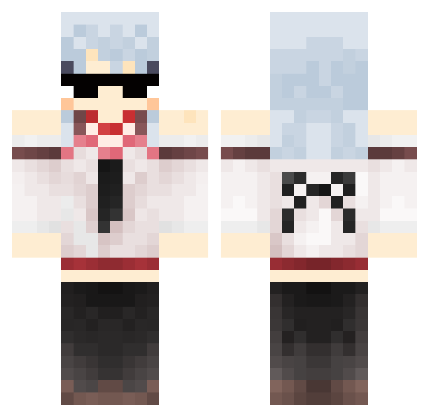 Japan_Top Minecraft skin, front and back view