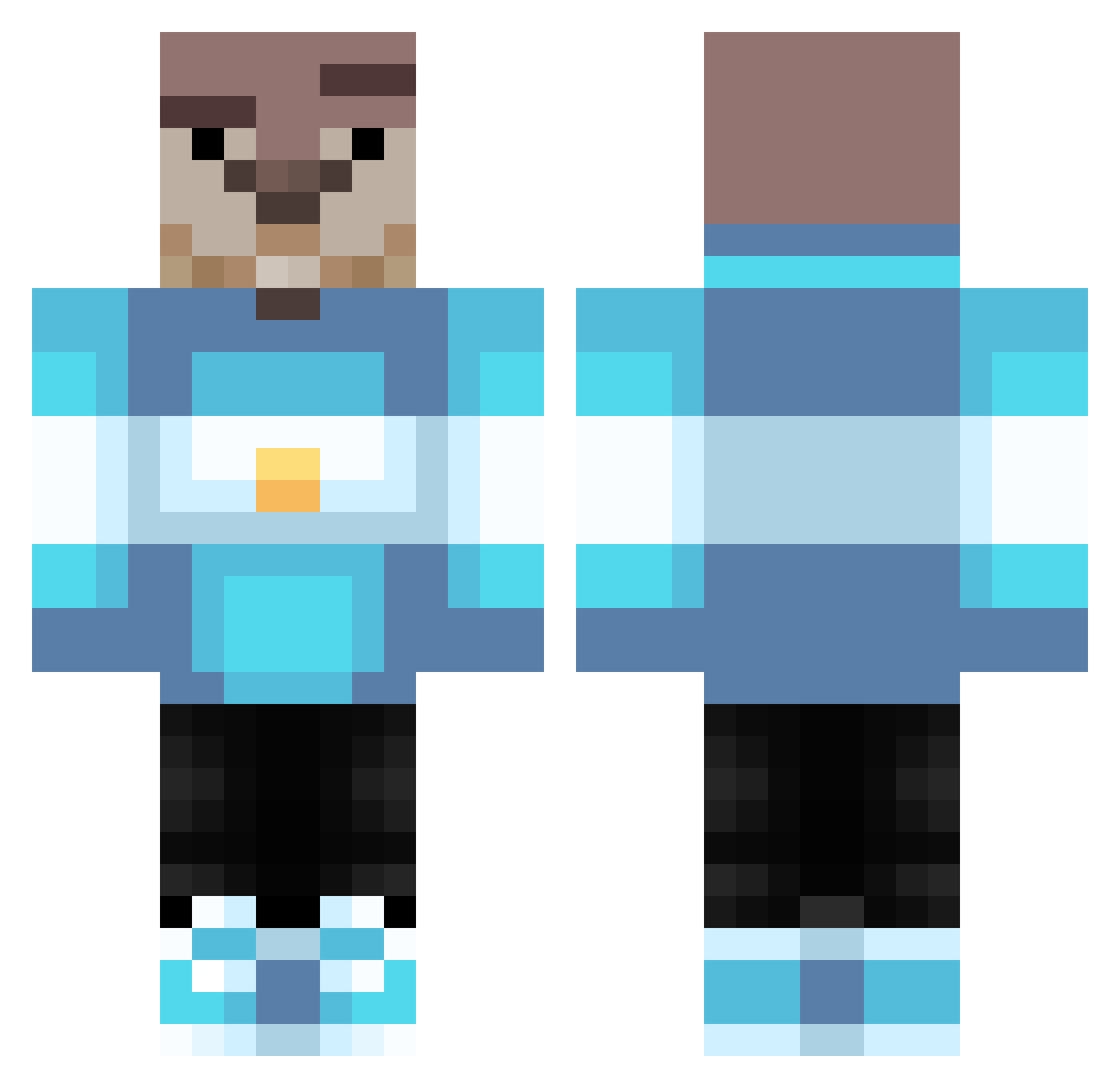 miltonlema Minecraft skin, front and back view