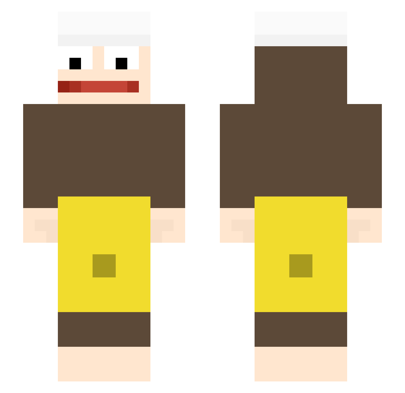 ily5ive Minecraft skin, front and back view