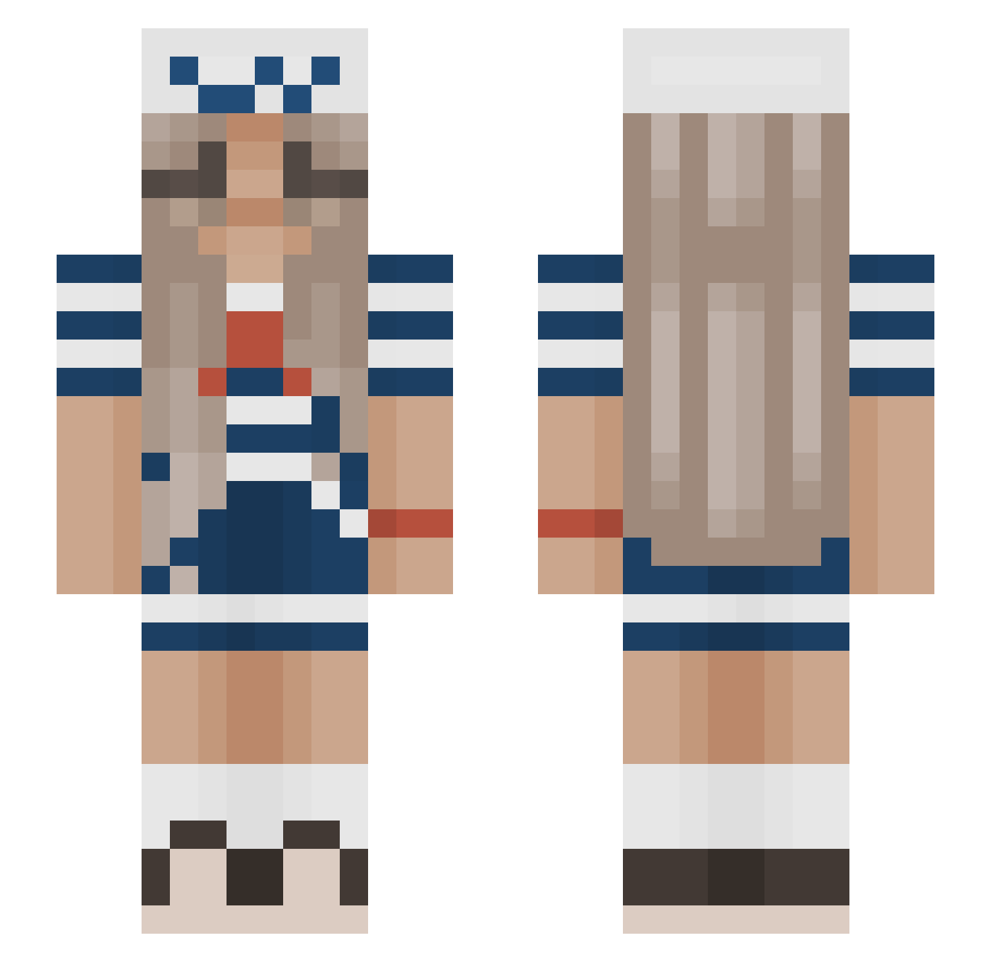 SwagNugget123 Minecraft skin, front and back view