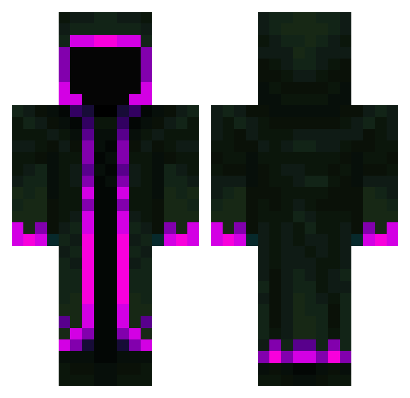 Waweczek Minecraft skin, front and back view