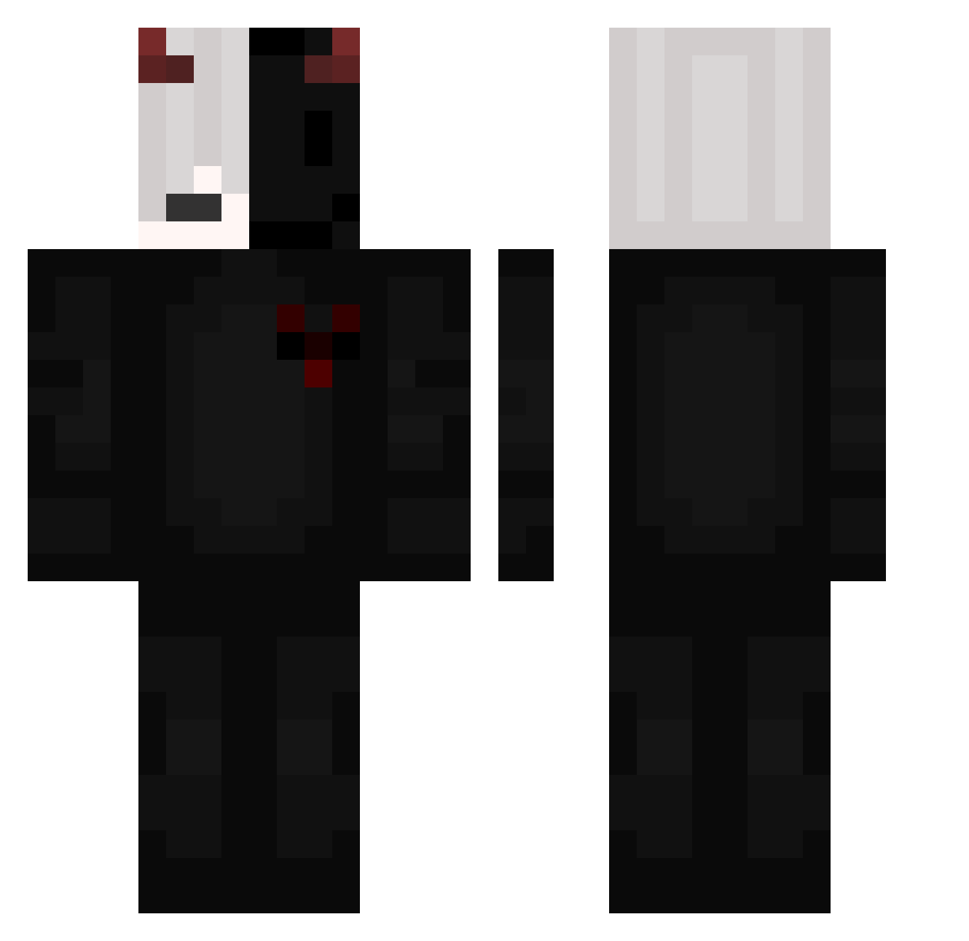 dekukan Minecraft skin, front and back view