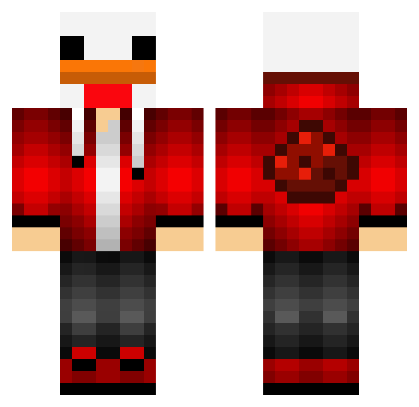ZeOmer Minecraft skin, front and back view