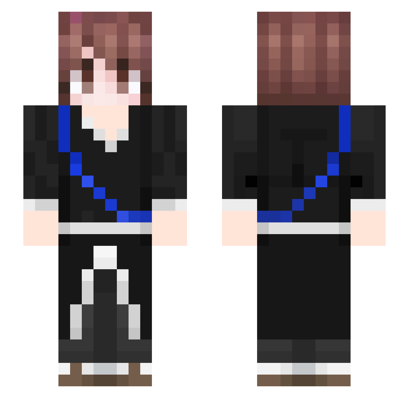 HiroWho Minecraft skin, front and back view