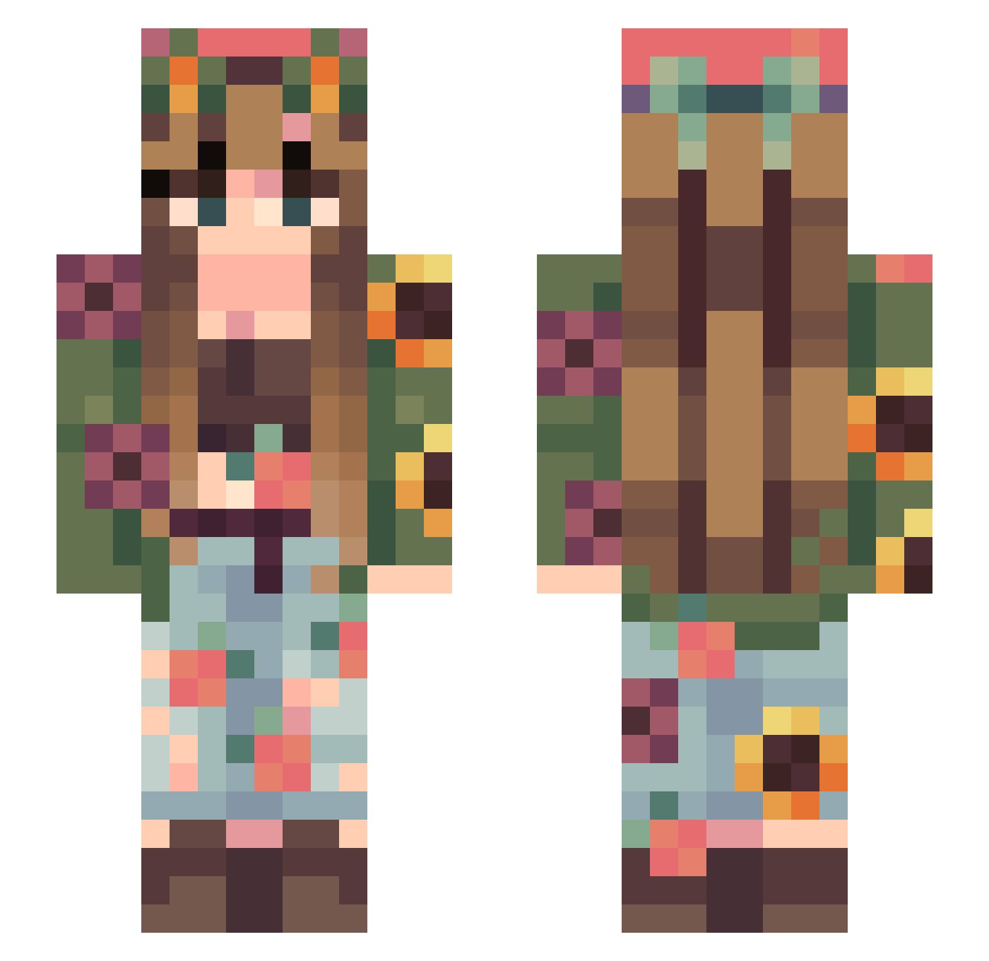 PedroLuizTag Minecraft skin, front and back view