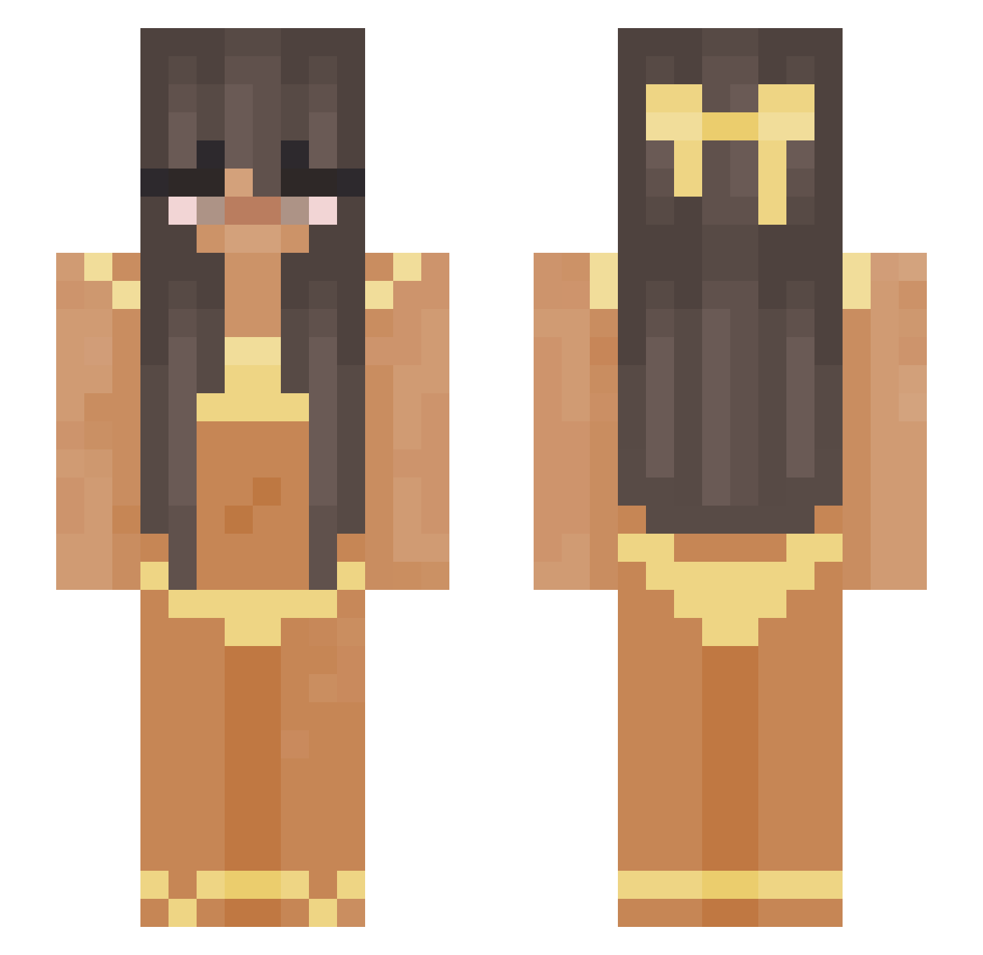 miraclewhips1 Minecraft skin, front and back view