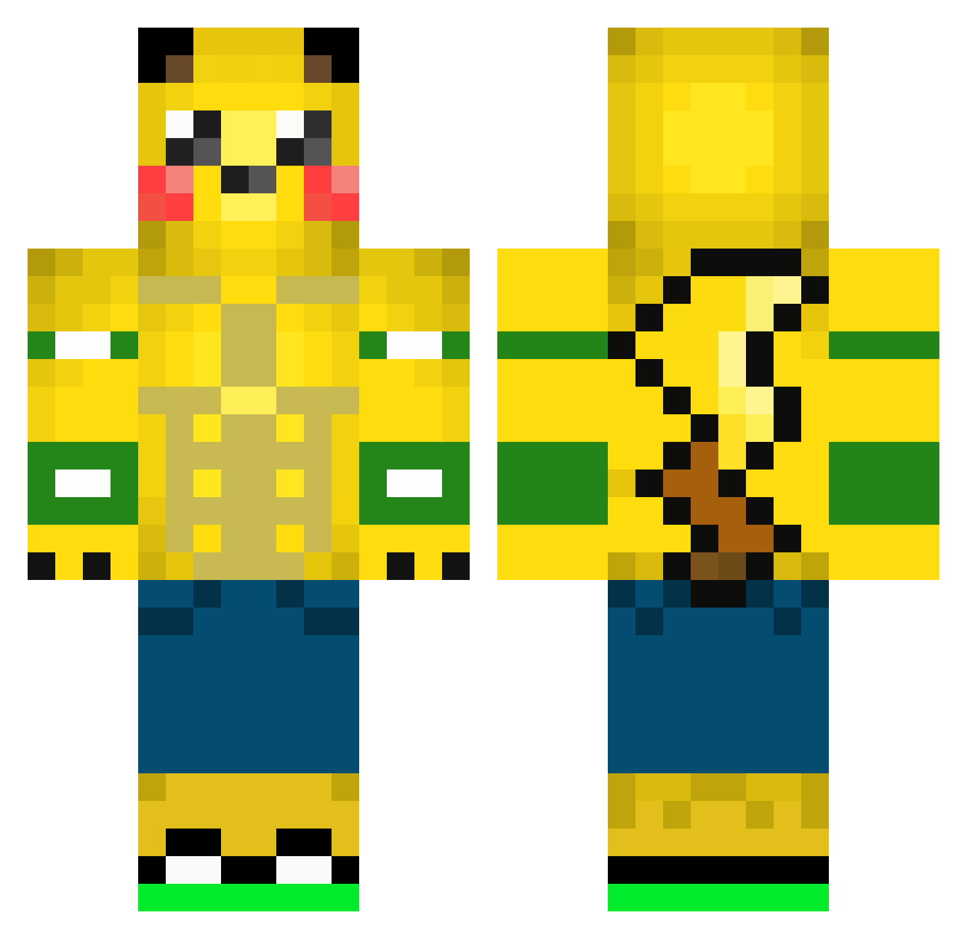 ItsEasyCombo Minecraft skin, front and back view