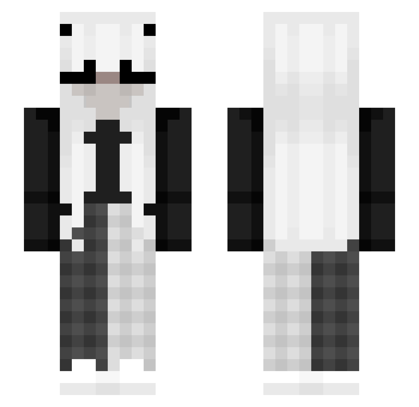 WhyEvenBotherFan Minecraft skin, front and back view