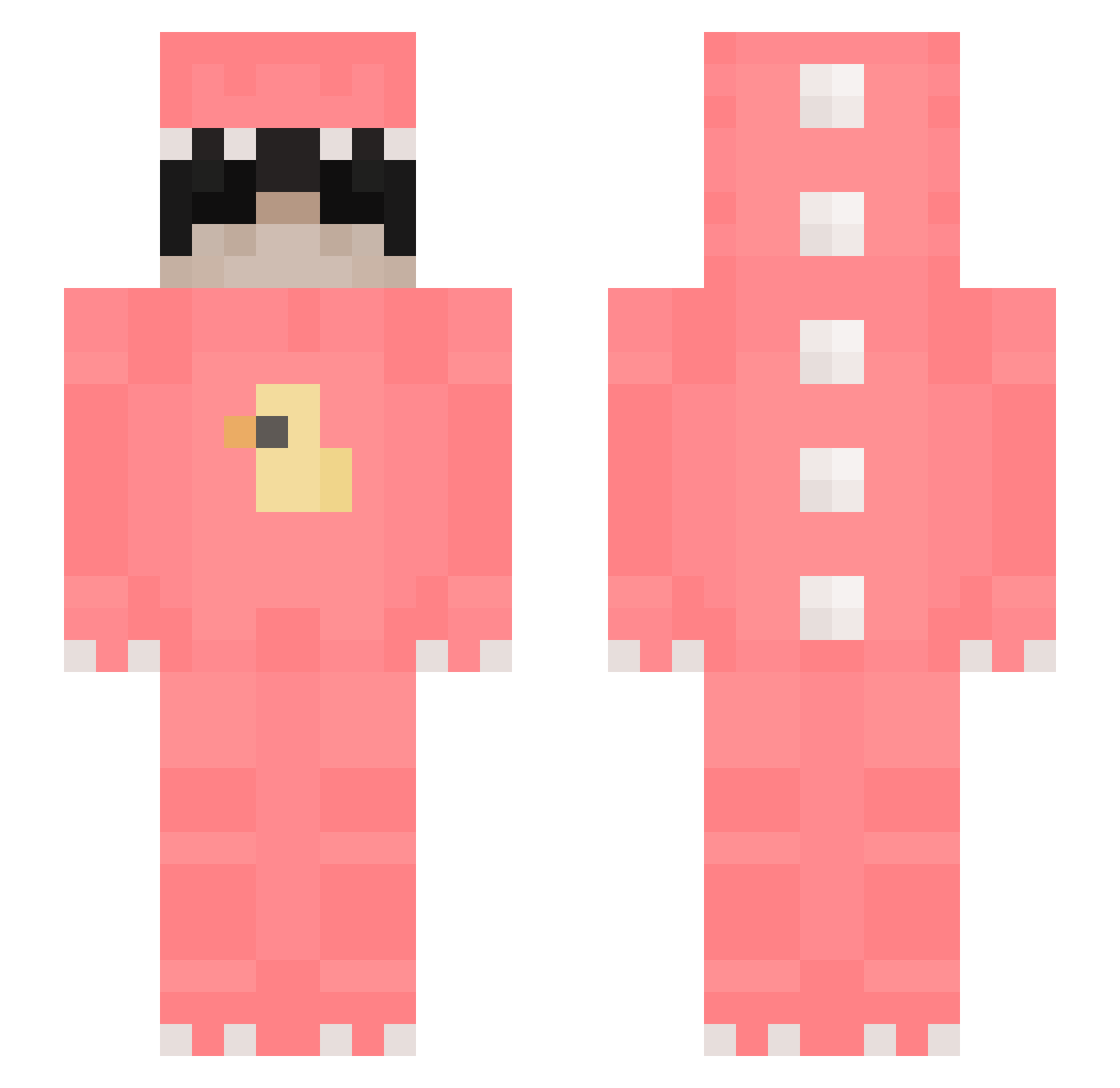 ThePandaman00053 Minecraft skin, front and back view