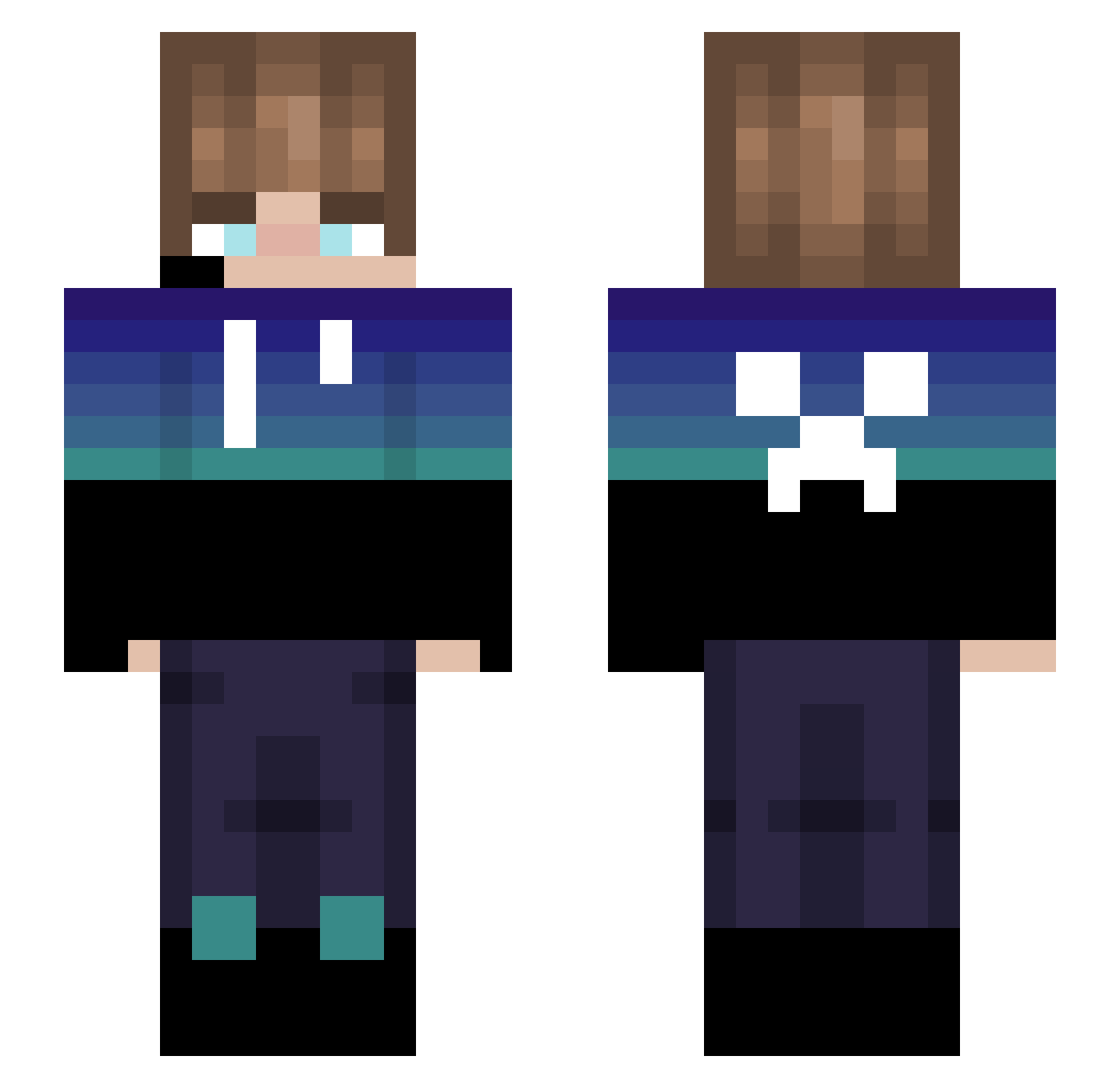 Shady_Geek Minecraft skin, front and back view