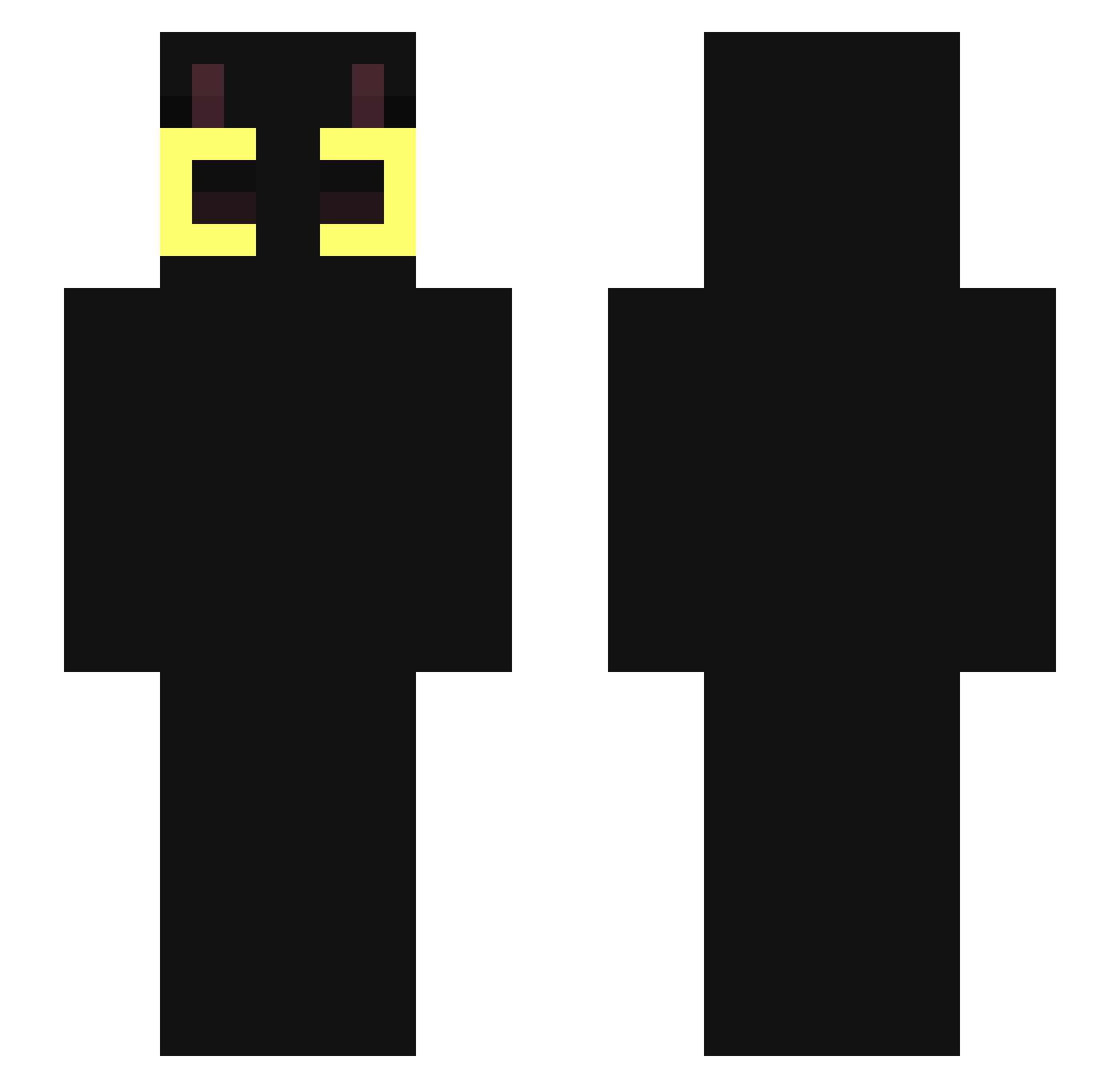 MrCode1 Minecraft skin, front and back view