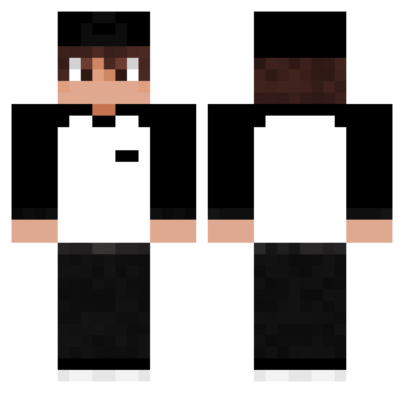 peaceyo420 Minecraft skin, front and back view