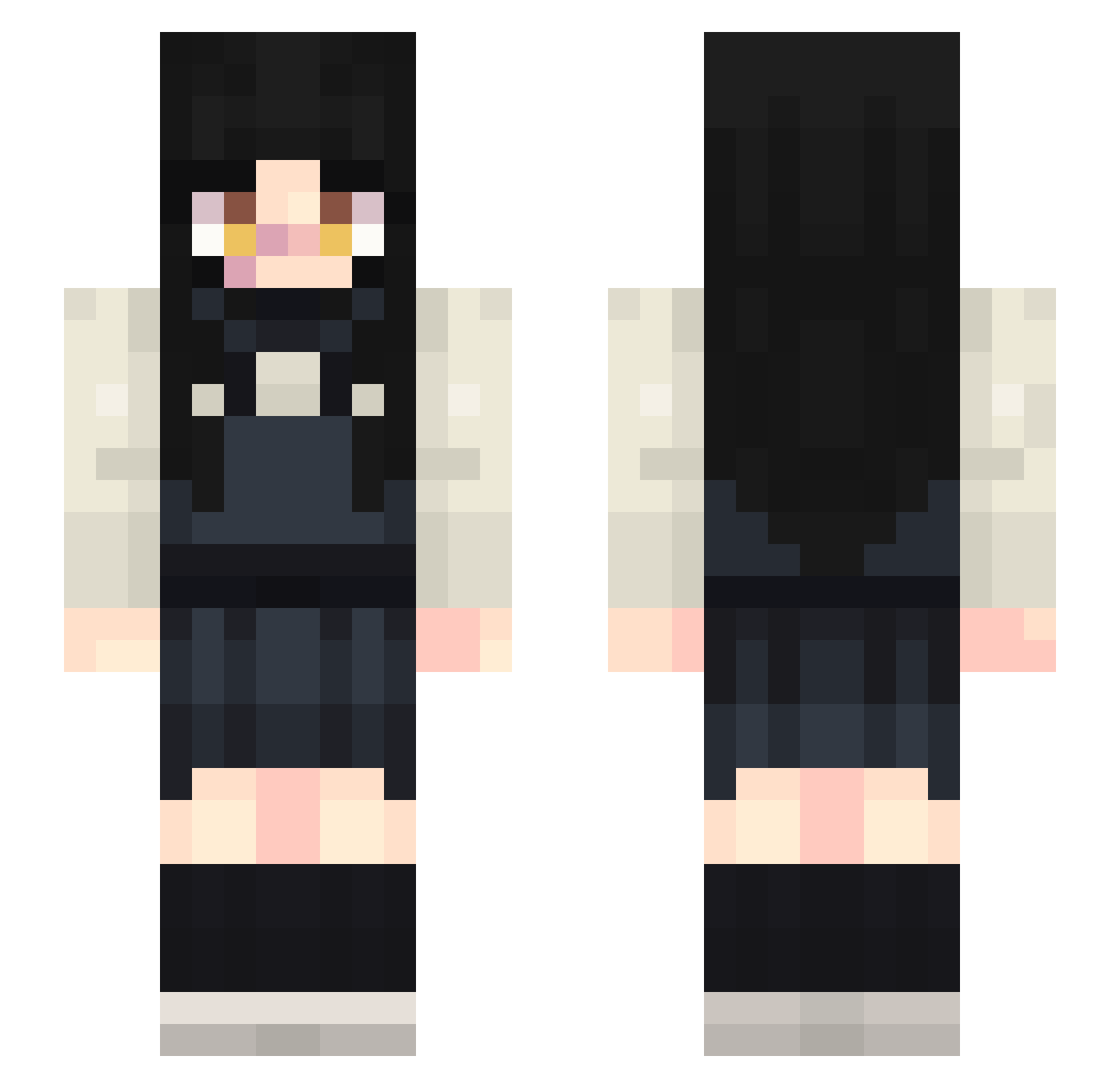 SAOvador Minecraft skin, front and back view