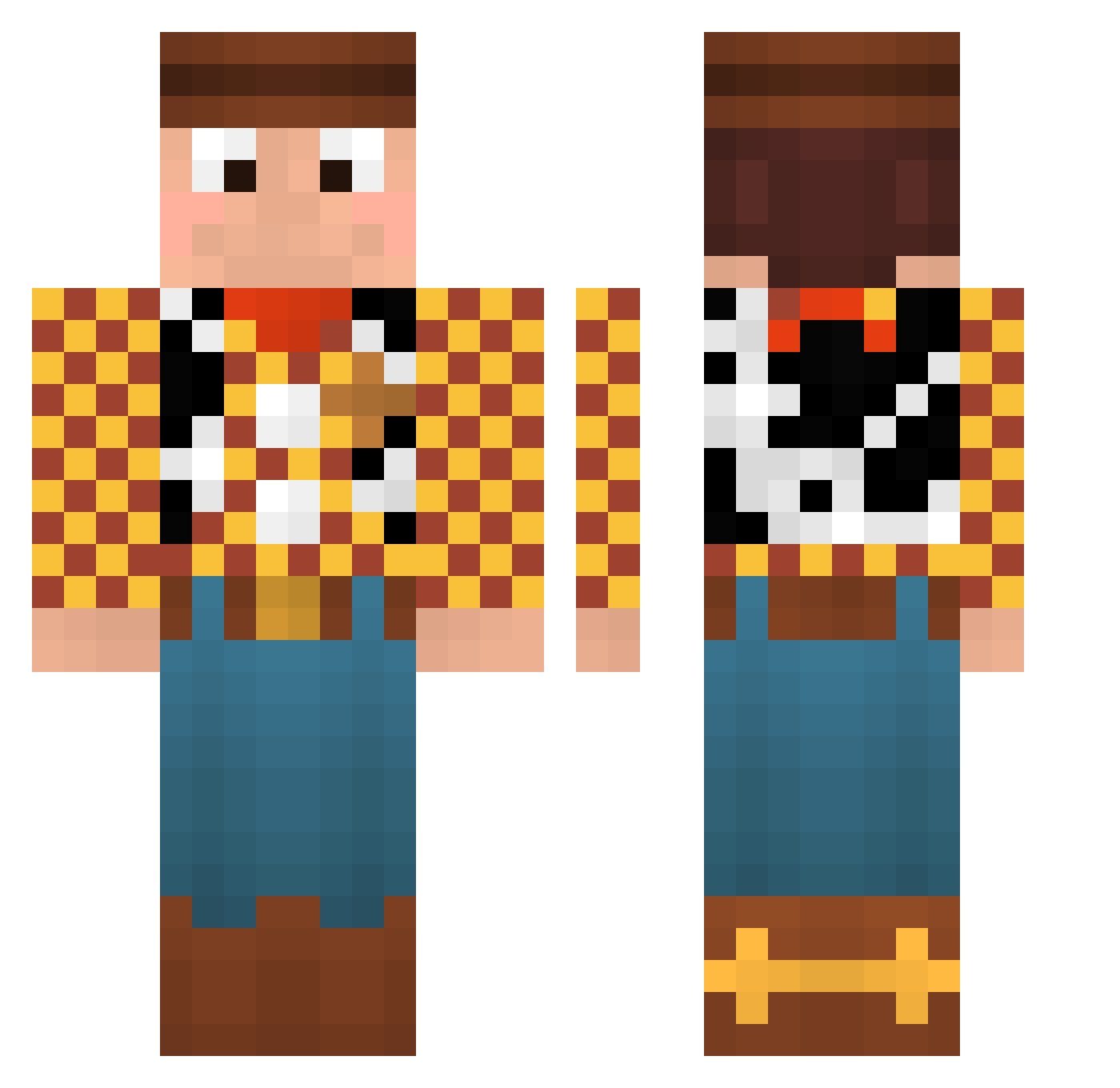 YusufBabaTR Minecraft skin, front and back view