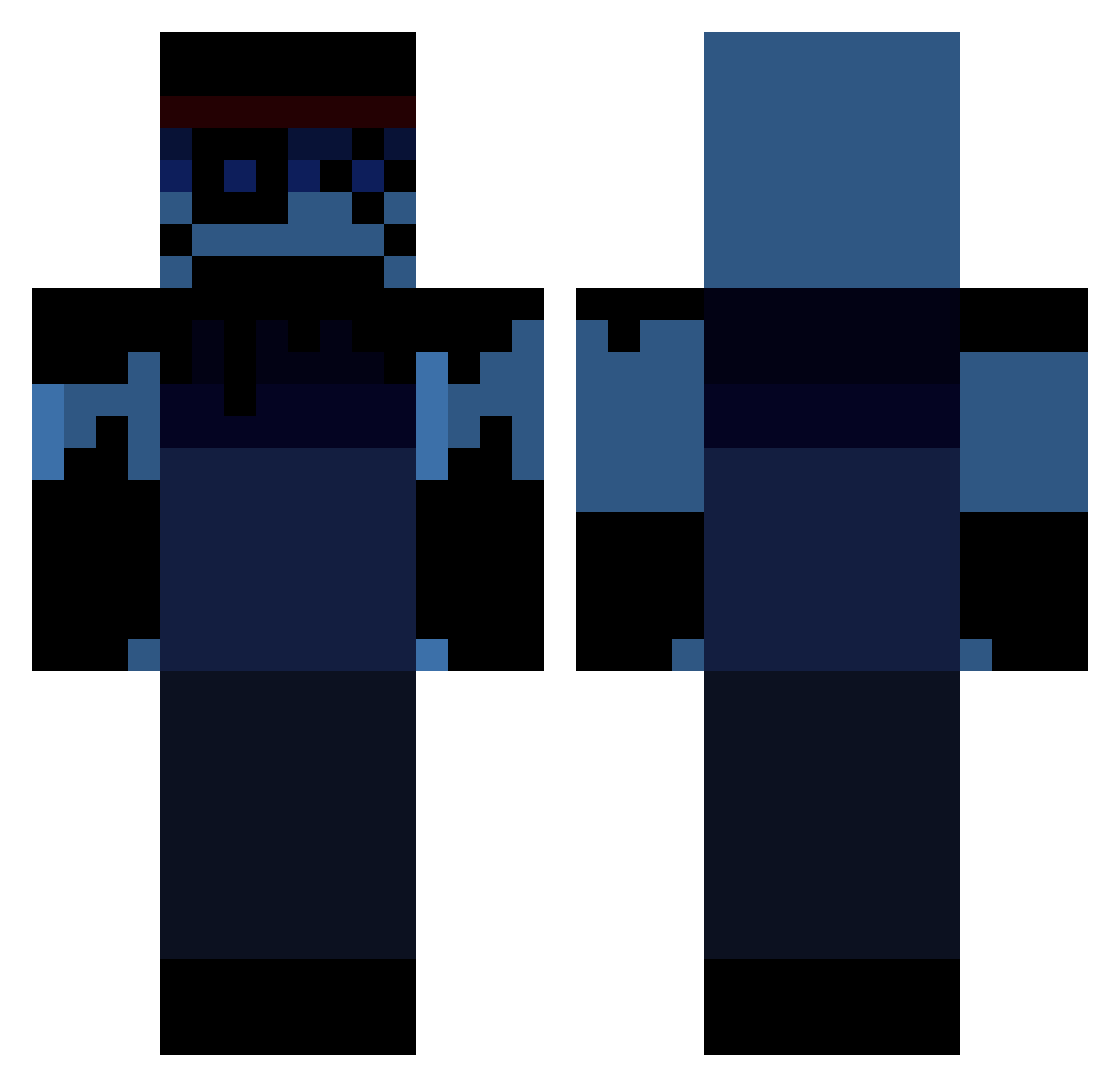 Sedrik_Void Minecraft skin, front and back view