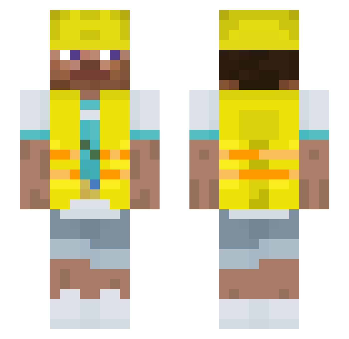 _Phonebooth Minecraft skin, front and back view