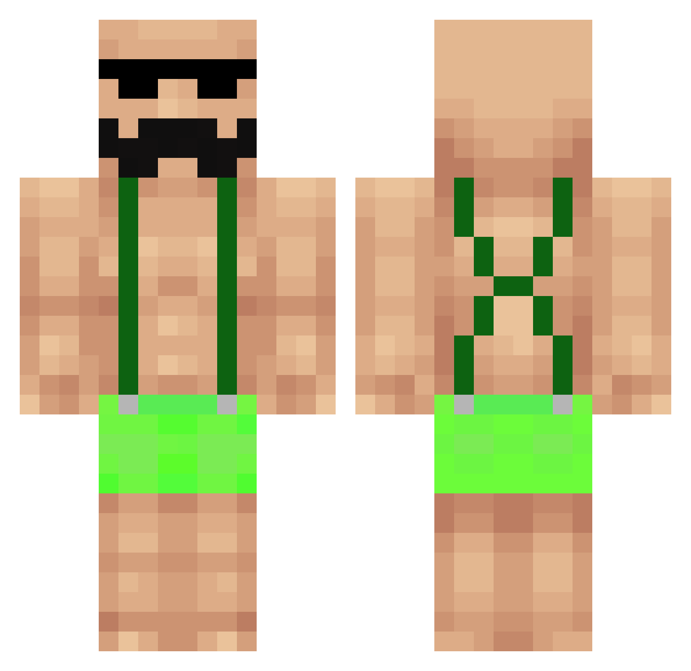 tnvsyuna Minecraft skin, front and back view