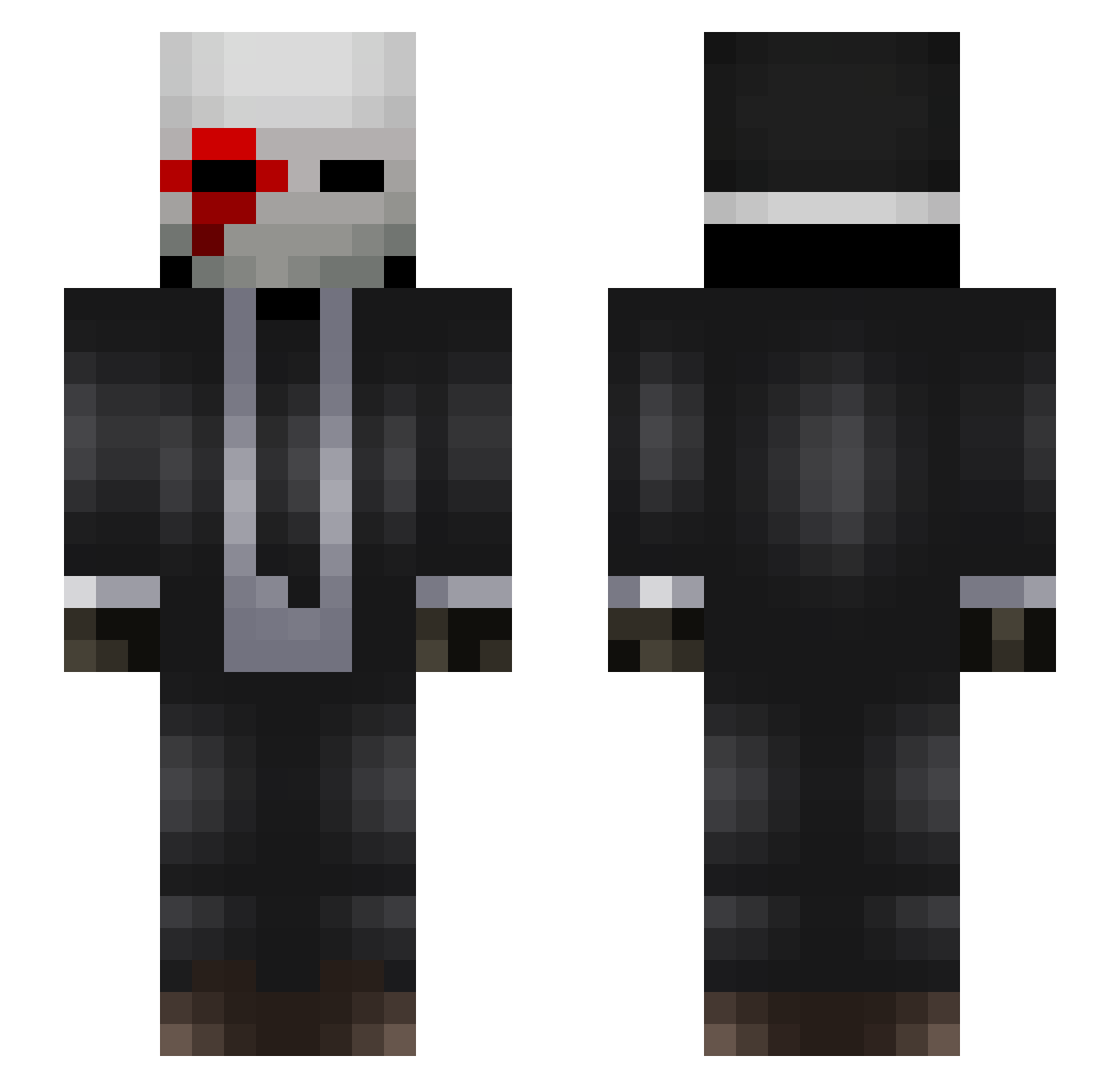 strxkee1 Minecraft skin, front and back view