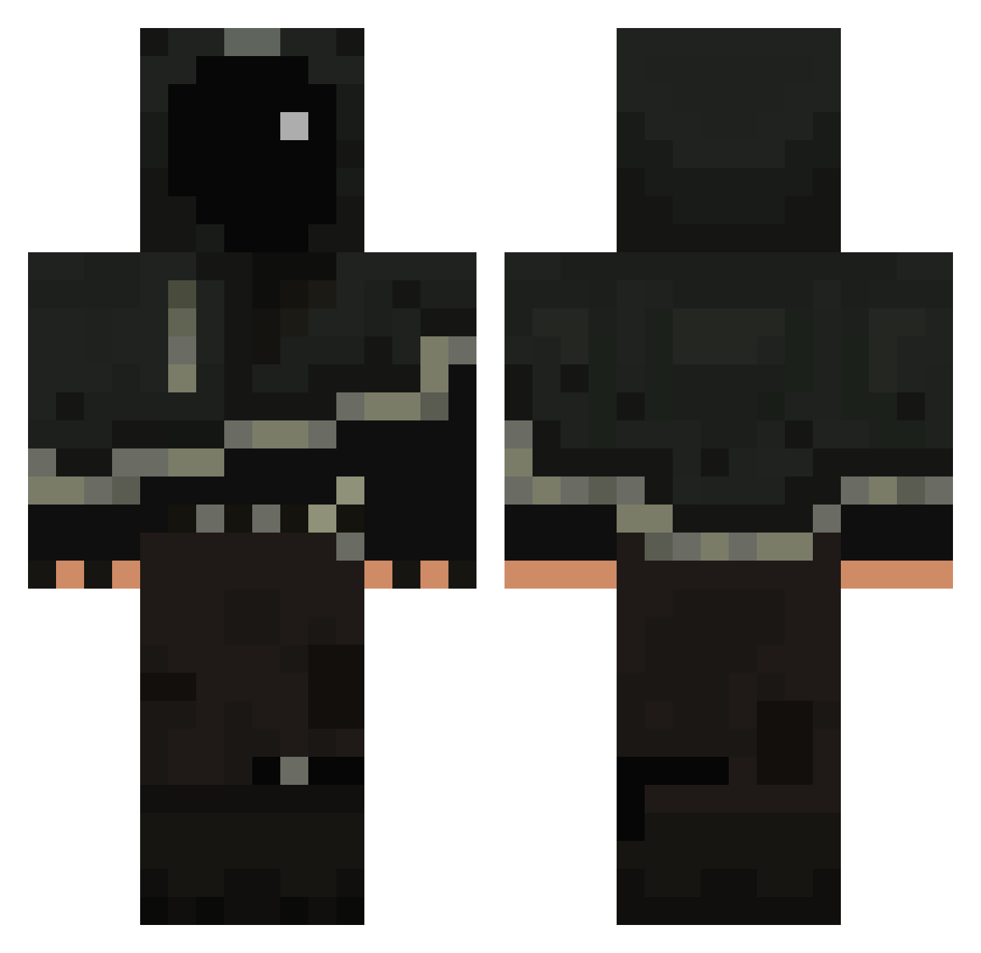 woodbinespirit Minecraft skin, front and back view