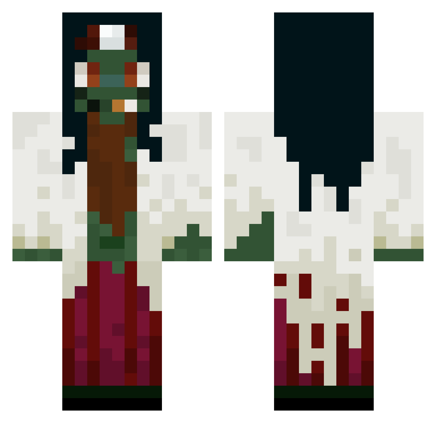 _PButt Minecraft skin, front and back view