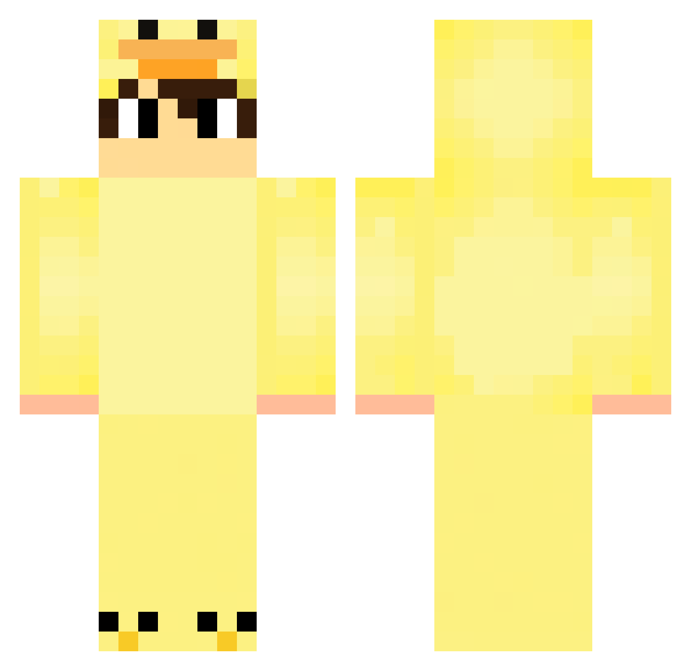 iamkurabiye Minecraft skin, front and back view
