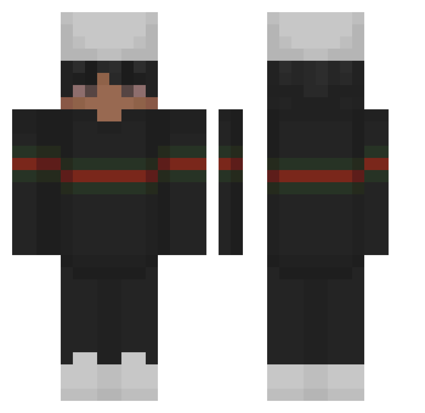 Trymbabe Minecraft skin, front and back view