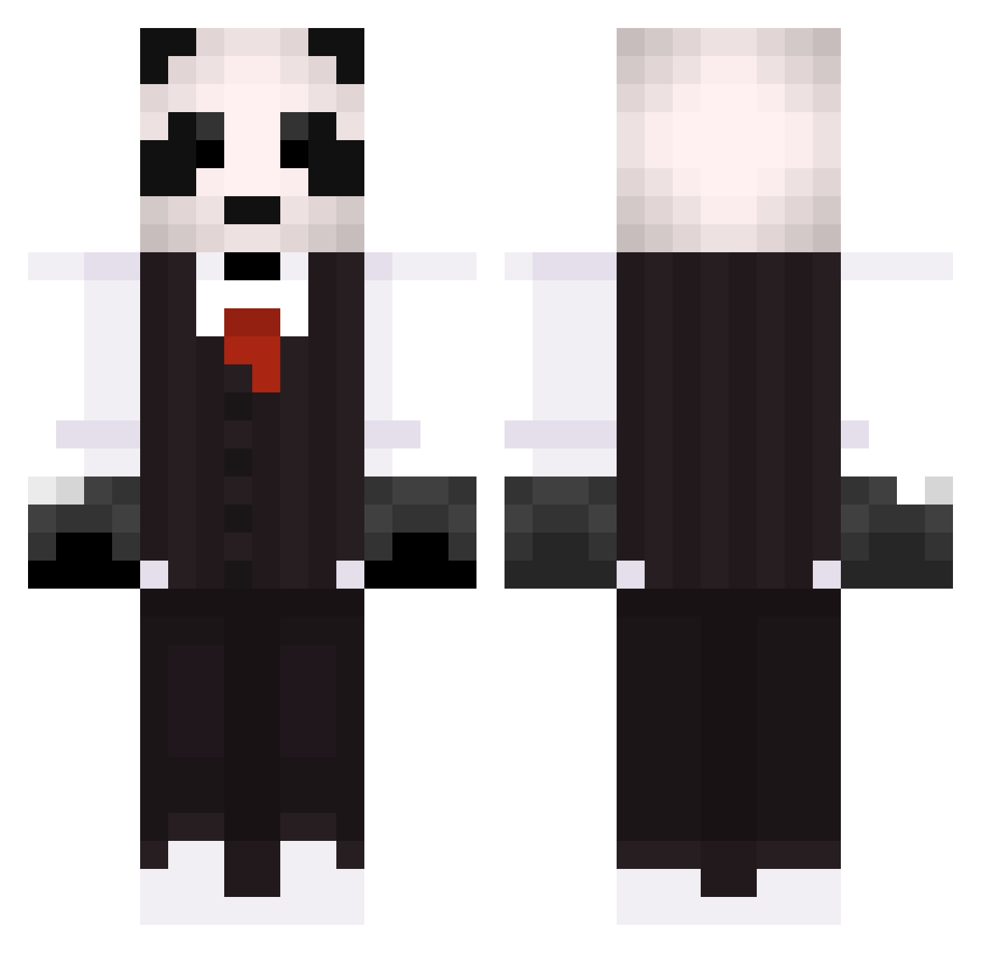 VoltG3 Minecraft skin, front and back view