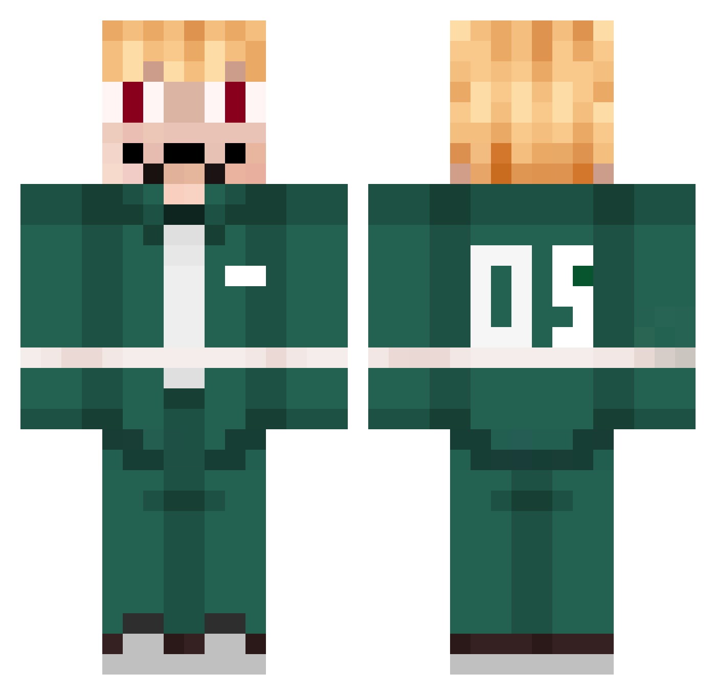 ComictoonMLG Minecraft skin, front and back view