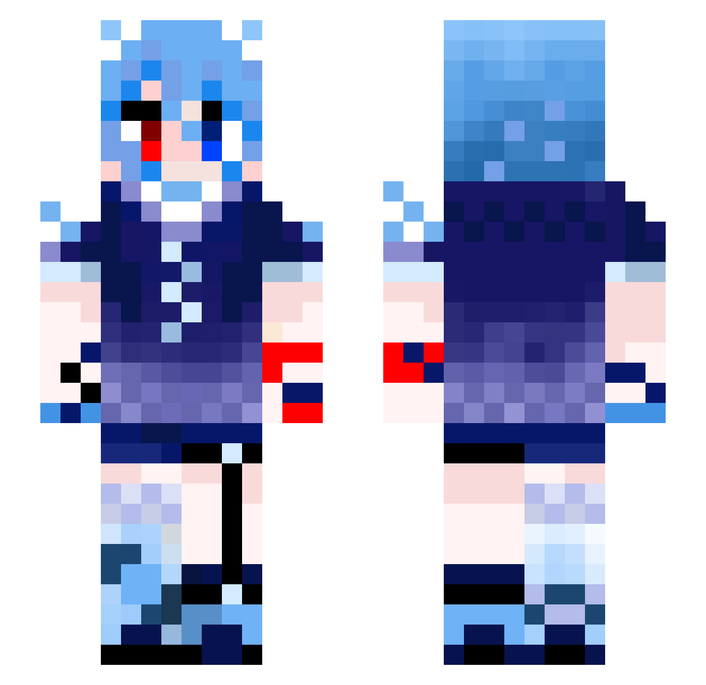 CYong07 Minecraft skin, front and back view
