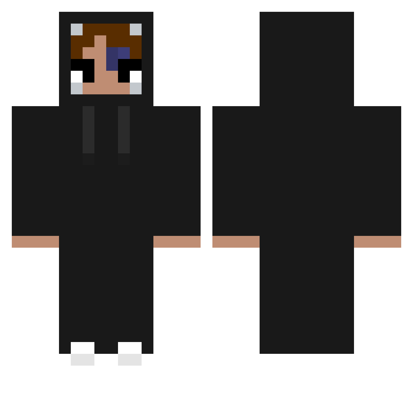 ttomiokah Minecraft skin, front and back view