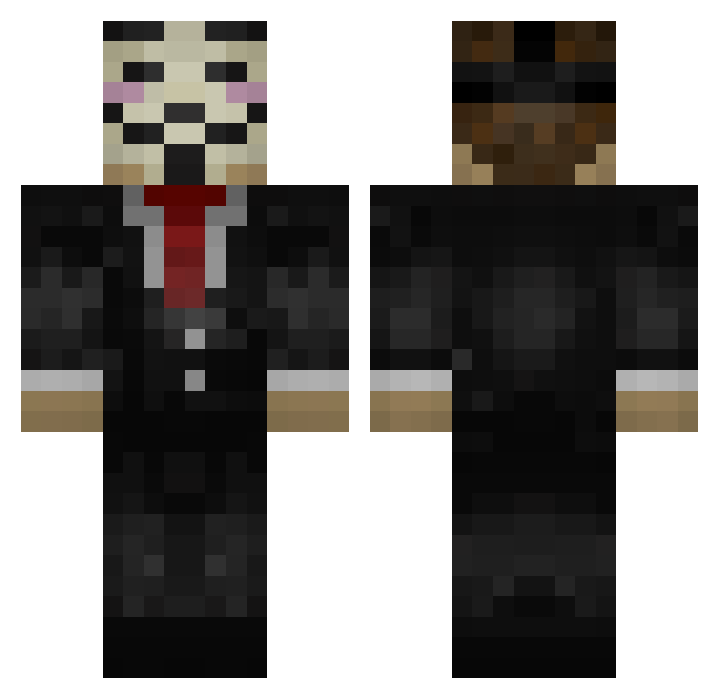 NikoPlayzMC Minecraft skin, front and back view