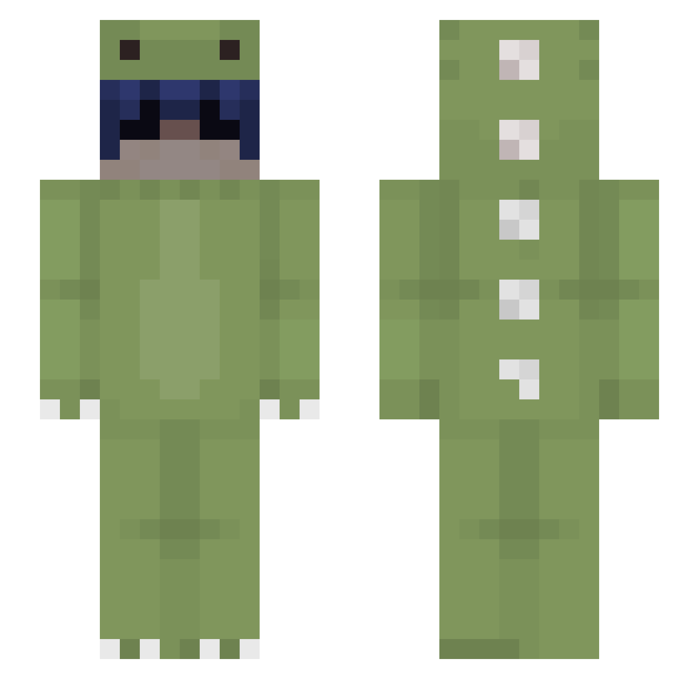 Rankooo Minecraft skin, front and back view
