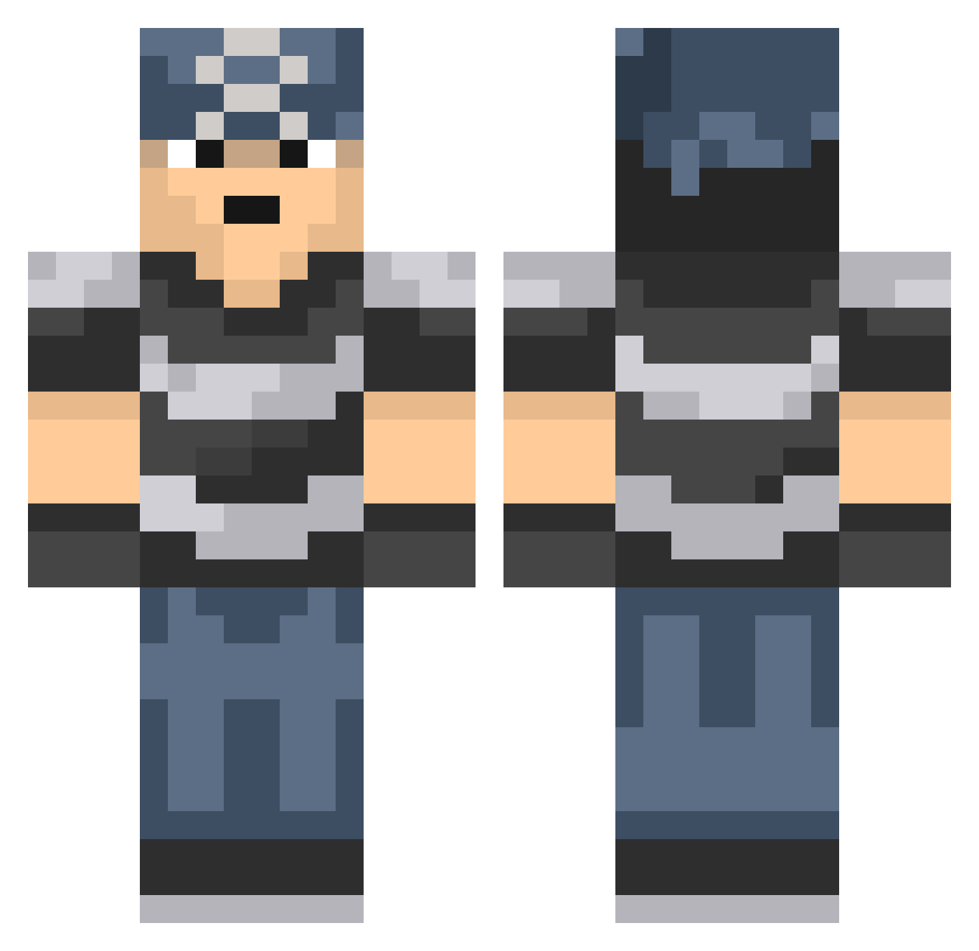 SuhaCraft Minecraft skin, front and back view