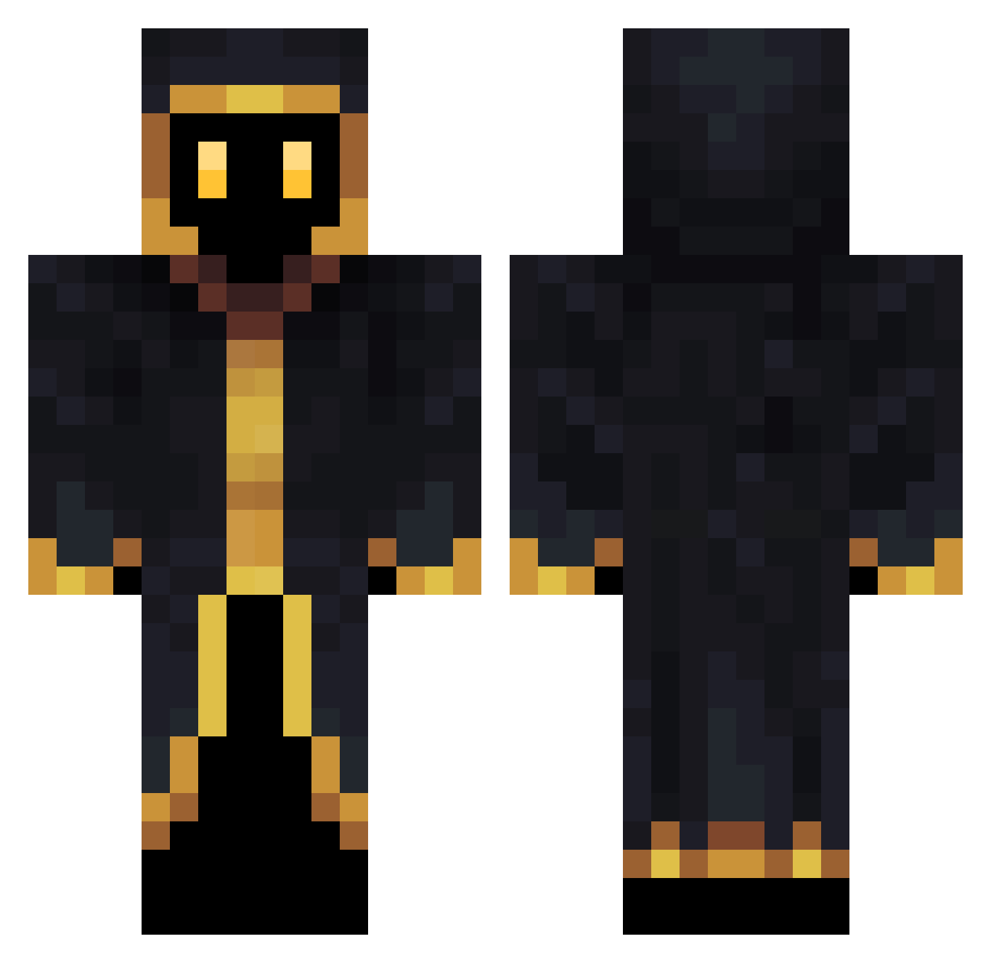 skullknight_ Minecraft skin, front and back view