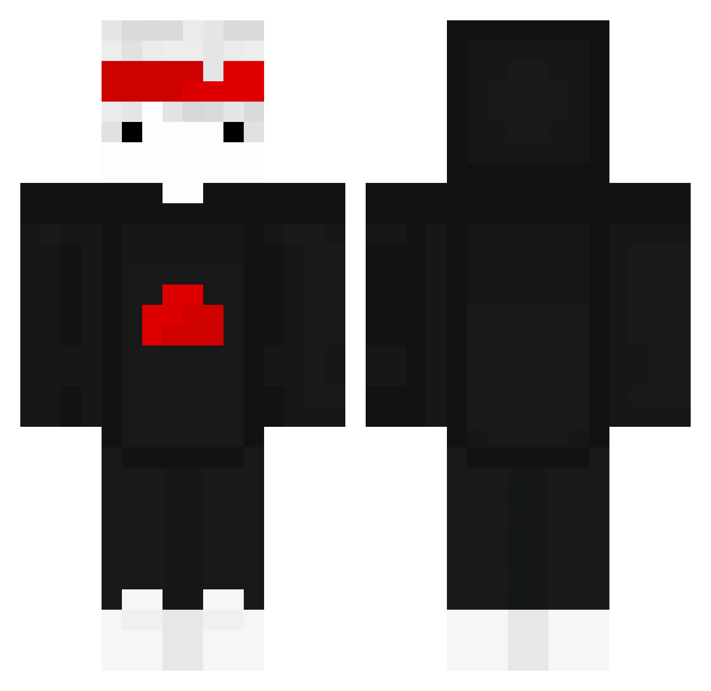 ADZyro Minecraft skin, front and back view