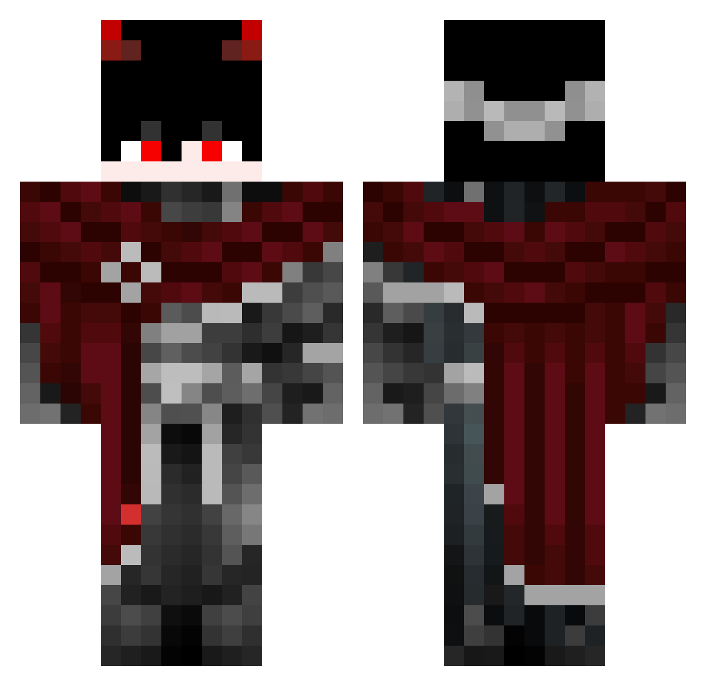 We4lthV0rtEx Minecraft skin, front and back view