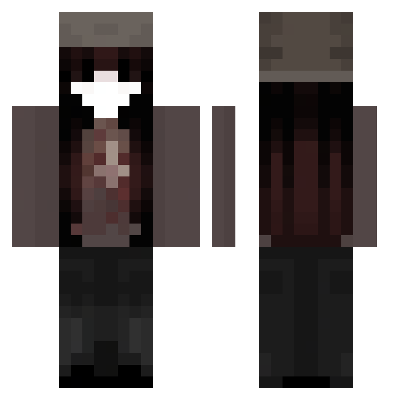 LenaKiwi Minecraft skin, front and back view