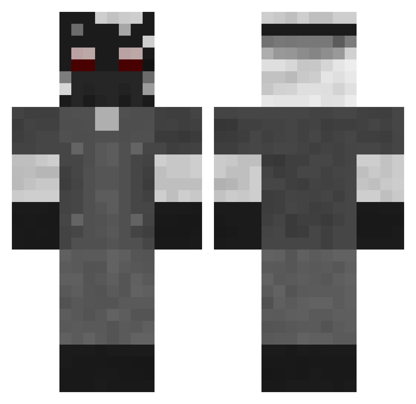 vastlyoceanic Minecraft skin, front and back view
