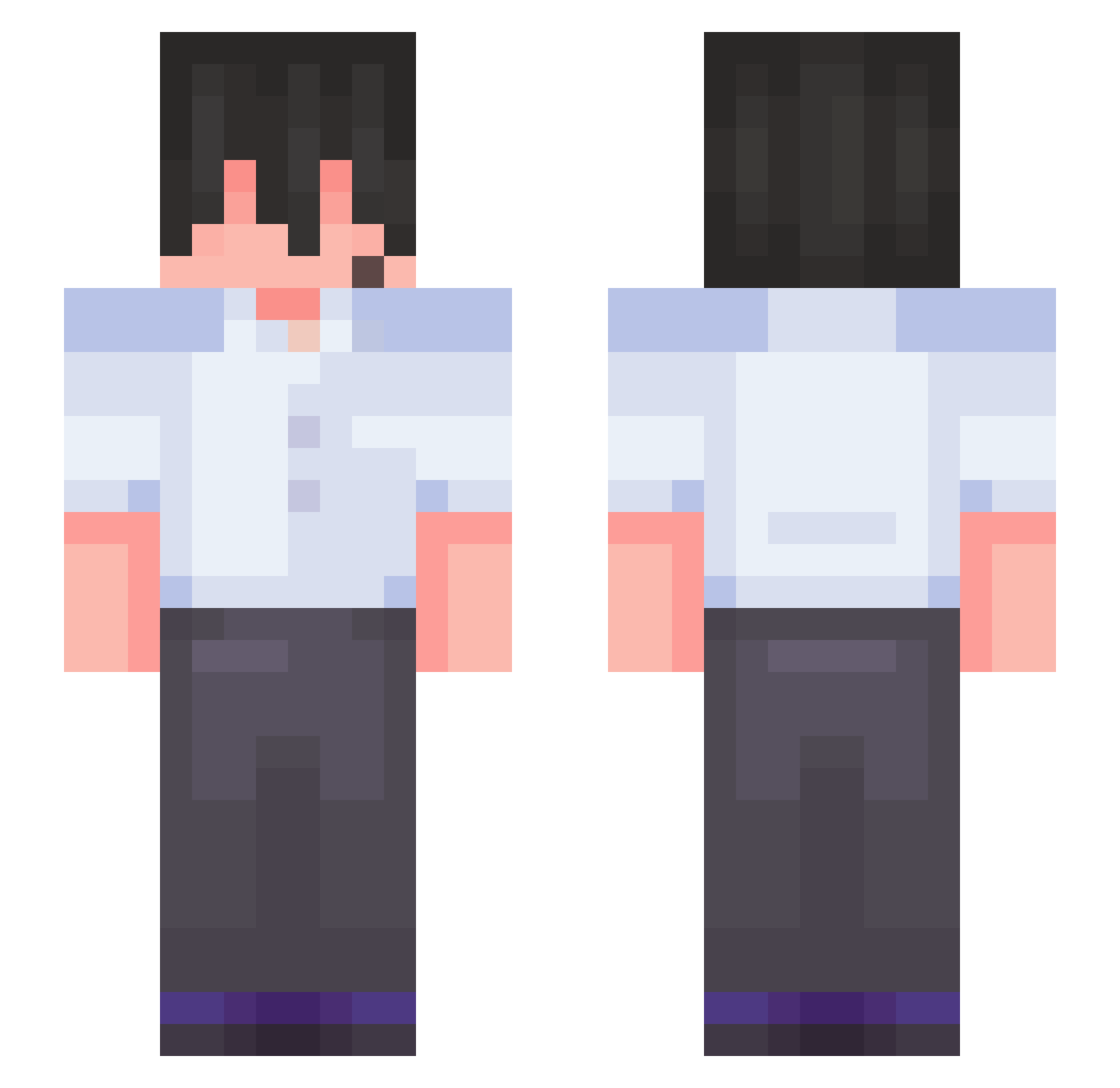 cemeterydrivee Minecraft skin, front and back view