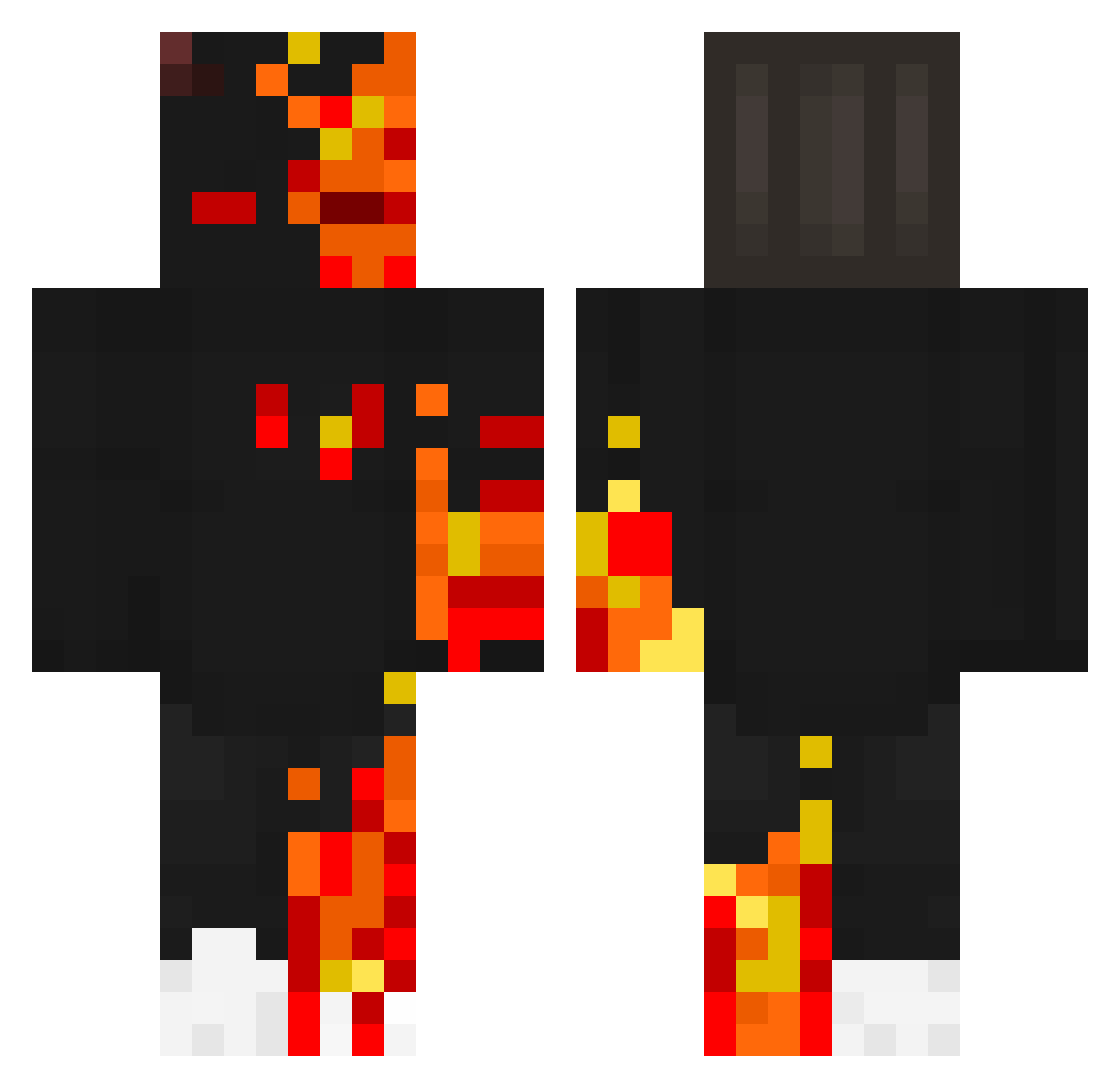 sk1ldpadde Minecraft skin, front and back view