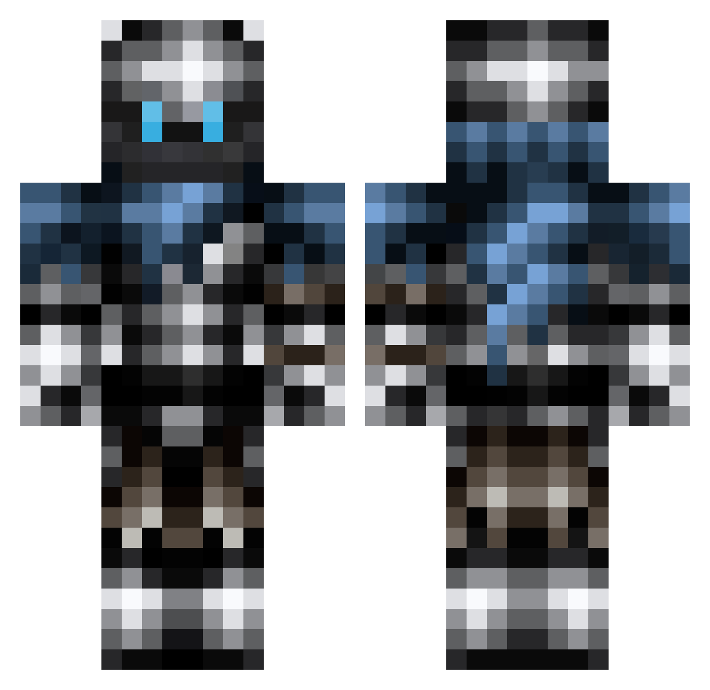 Reng0ku_ Minecraft skin, front and back view